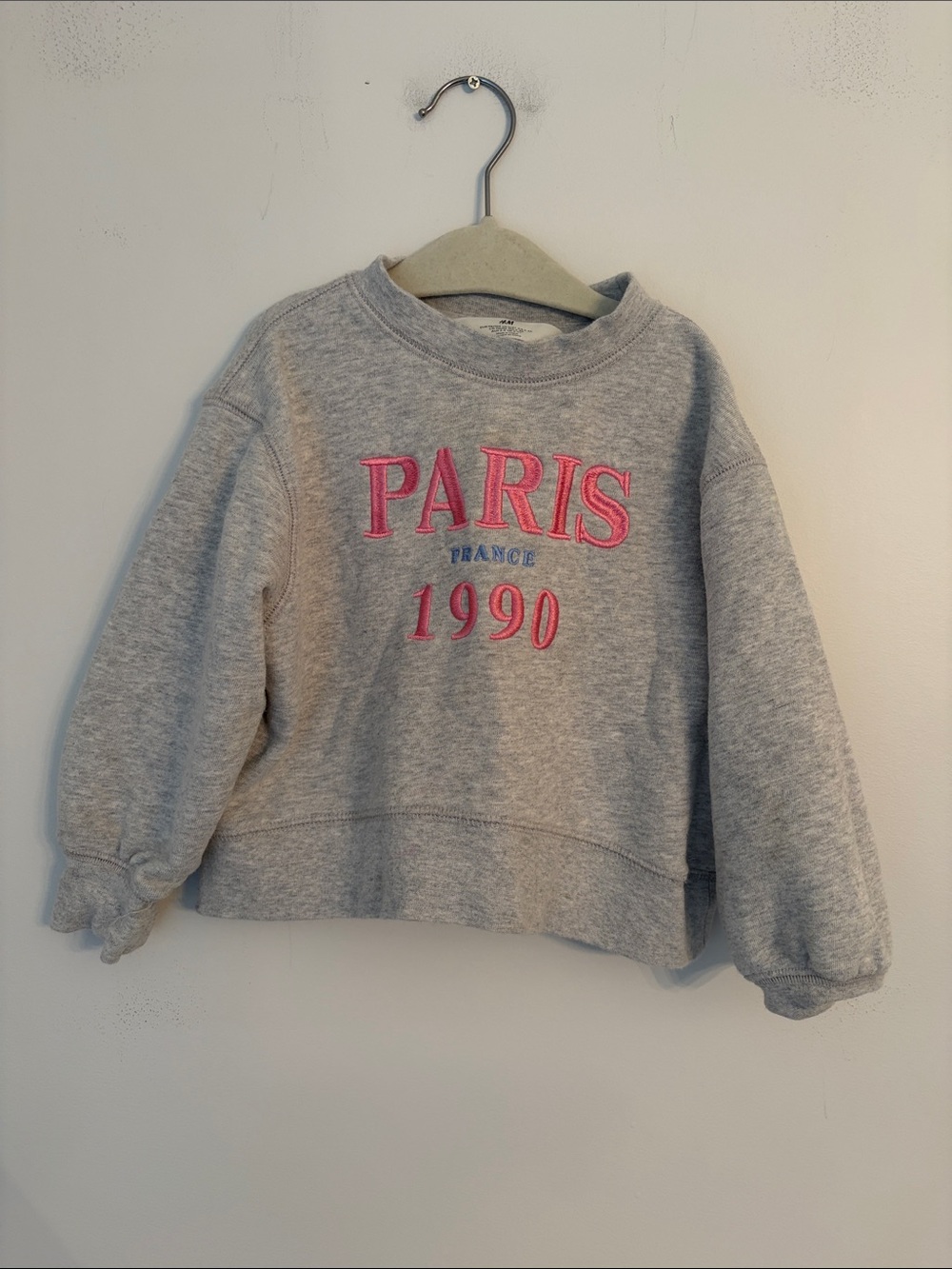 H&M Gray Crewneck Paris Graphic Sweatshirt Size 3T